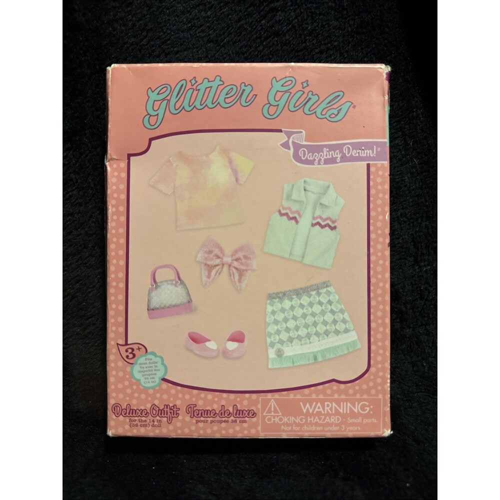 Glitter Girls Dazzling Denim Stylish Deluxe Outfit for 14" Dolls